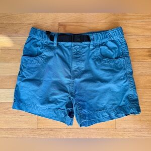 Women’s Kavu cotton canvas belted hiking shorts blue size Small
